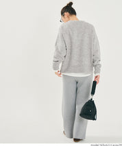 大學風英字LOGO圓領毛衣 親子裝