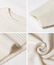 大學風英字LOGO圓領毛衣 親子裝