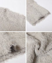 細閃毛絨造型長袖針織上衣