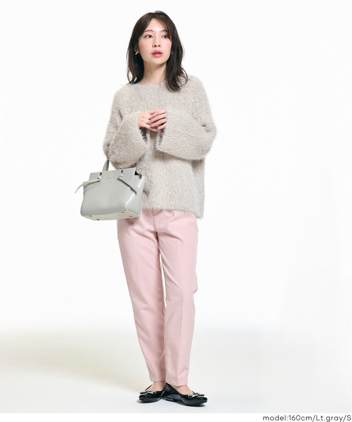 細閃毛絨造型長袖針織上衣