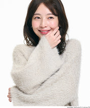 細閃毛絨造型長袖針織上衣