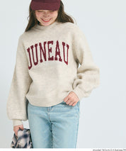 英字LOGO圓領長袖毛衣 親子裝