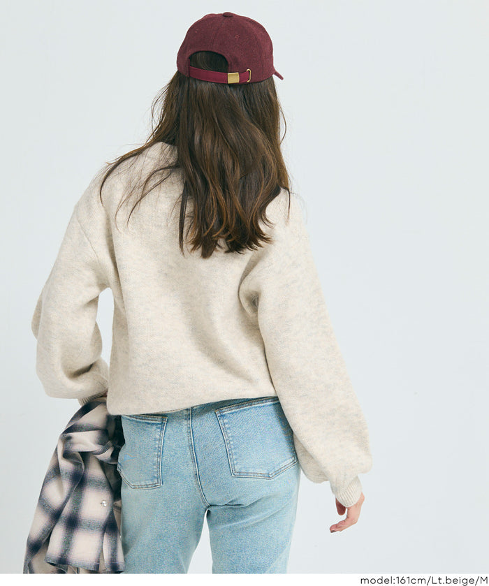 英字LOGO圓領長袖毛衣 親子裝