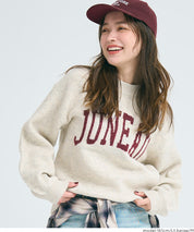 英字LOGO圓領長袖毛衣 親子裝