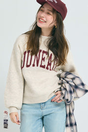 英字LOGO圓領長袖毛衣 親子裝