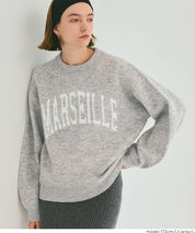 英字LOGO圓領長袖毛衣 親子裝