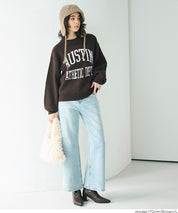 英字LOGO圓領長袖毛衣 親子裝