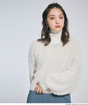 細閃毛絨造型蝴蝶結兩穿針織開衫