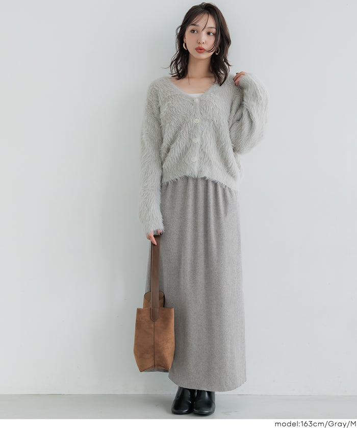 ［特價$219→$168］柔軟細螺紋針織半裙