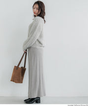 ［特價$219→$168］柔軟細螺紋針織半裙