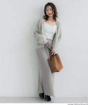 ［特價$219→$168］柔軟細螺紋針織半裙