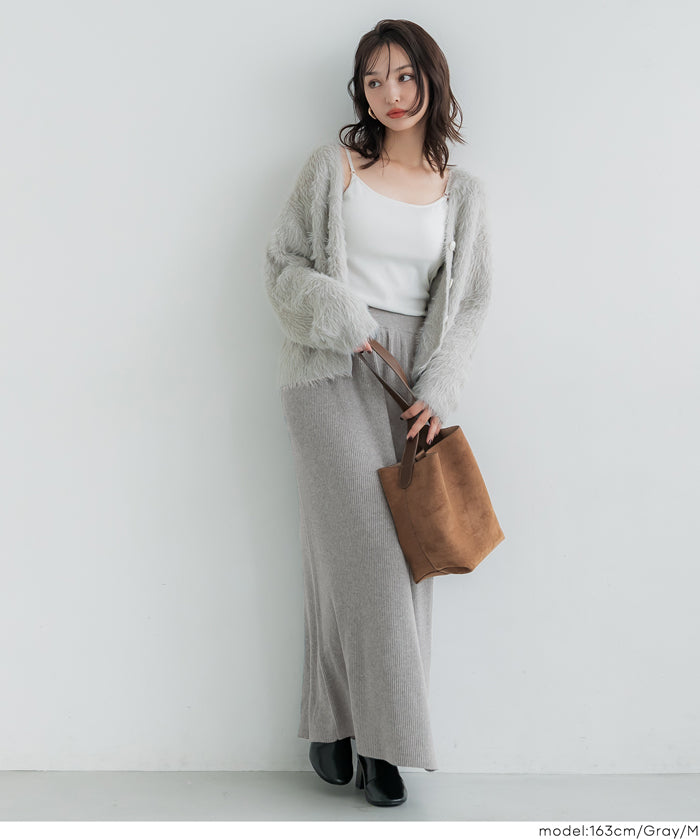 ［特價$219→$168］柔軟細螺紋針織半裙