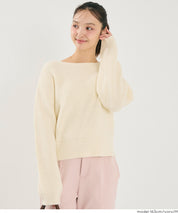 【可配套】細閃螺紋針織船領毛衣