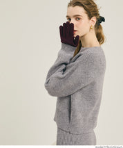 【可配套】細閃螺紋針織船領毛衣