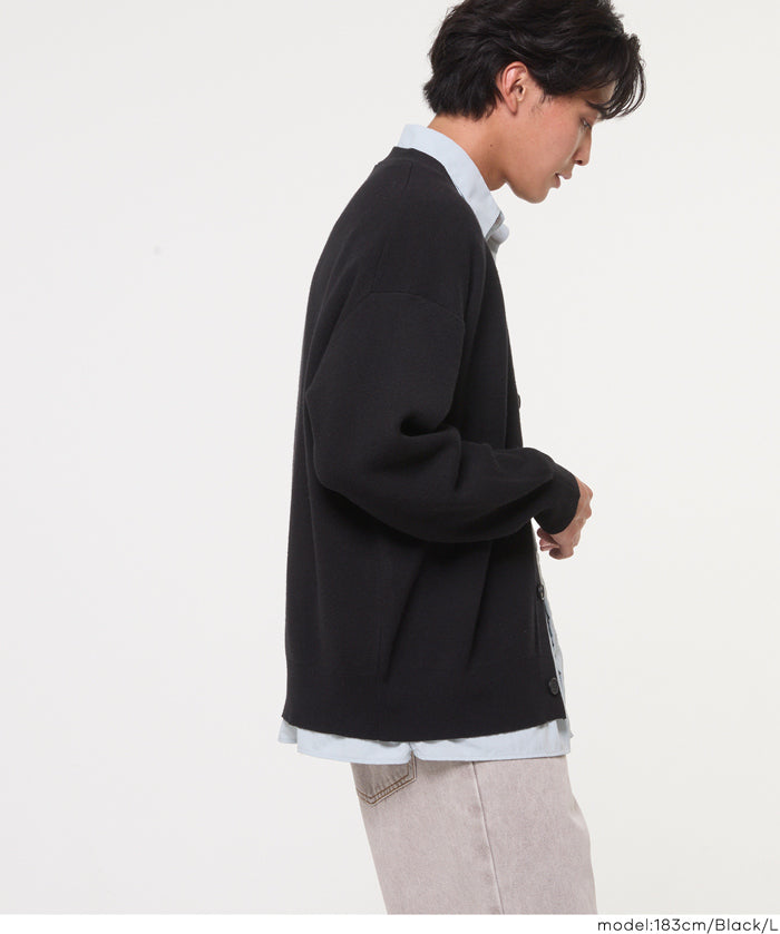 男裝日系V領針織外套 開衫