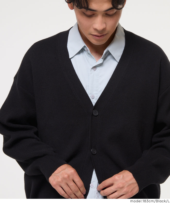 男裝日系V領針織外套 開衫