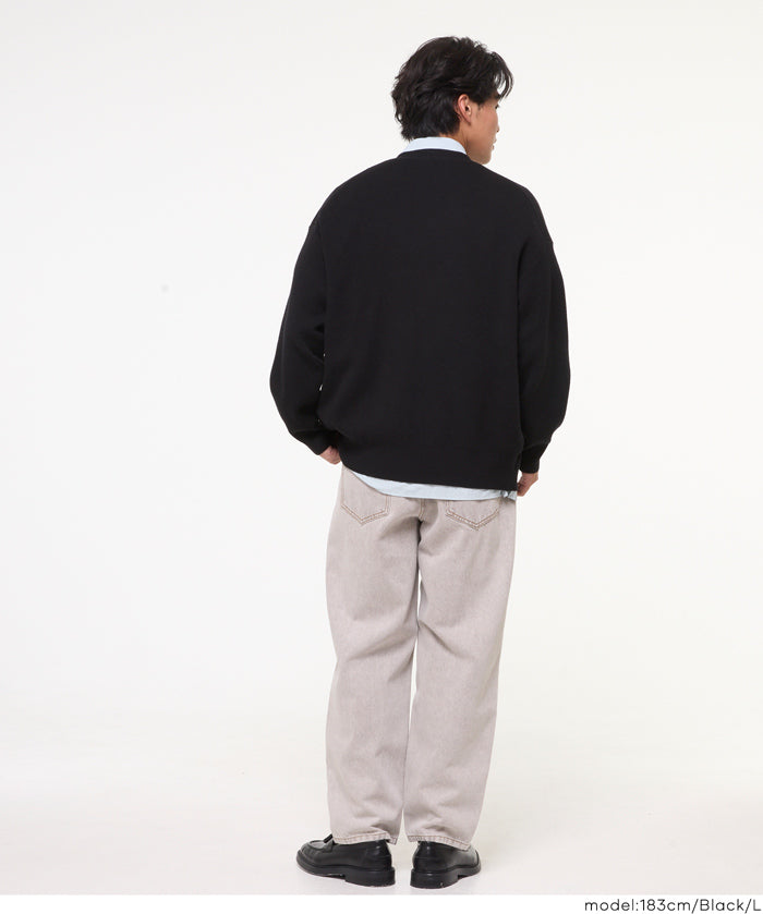 男裝日系V領針織外套 開衫