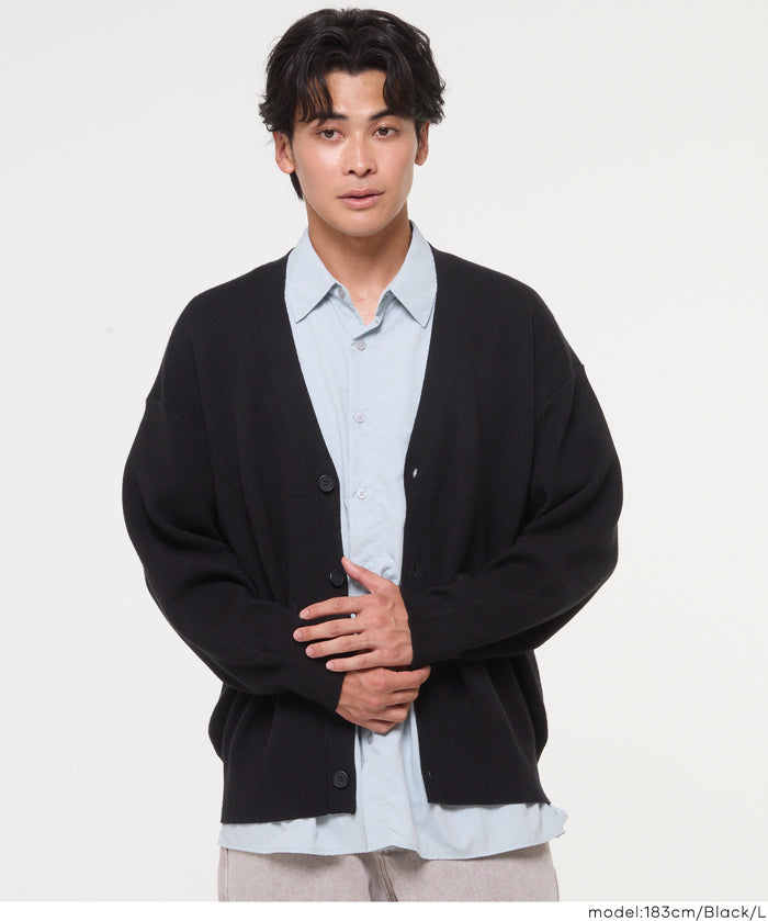 男裝日系V領針織外套 開衫
