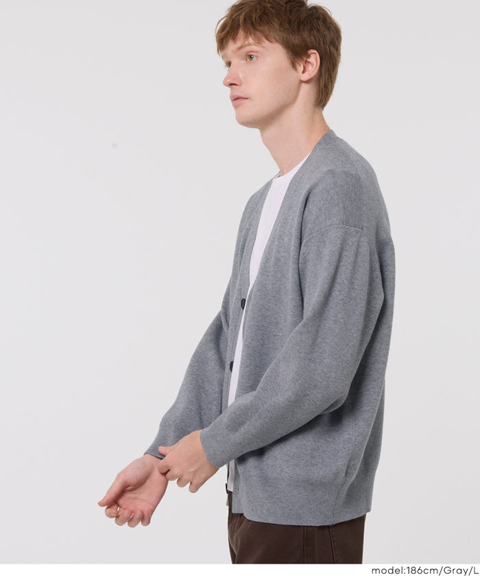 男裝日系V領針織外套 開衫