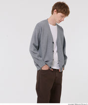 男裝日系V領針織外套 開衫