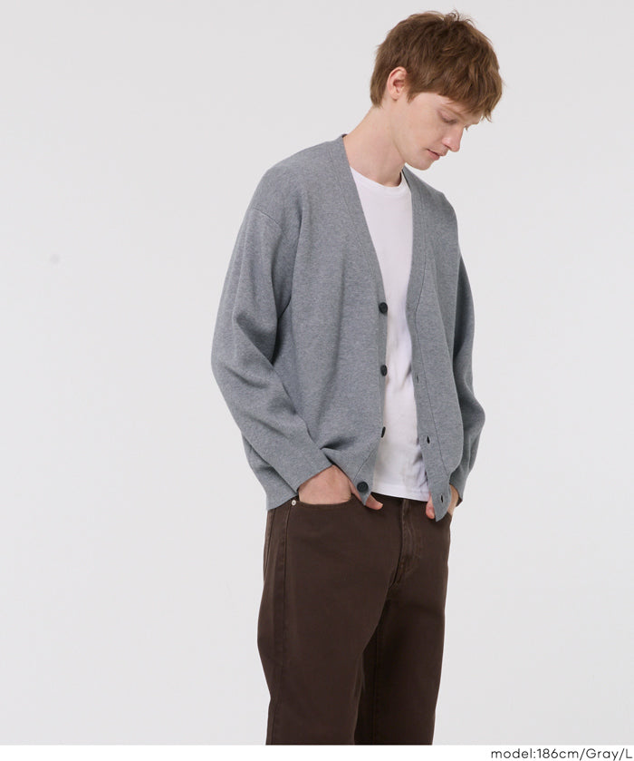 男裝日系V領針織外套 開衫