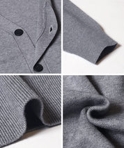 男裝日系V領針織外套 開衫