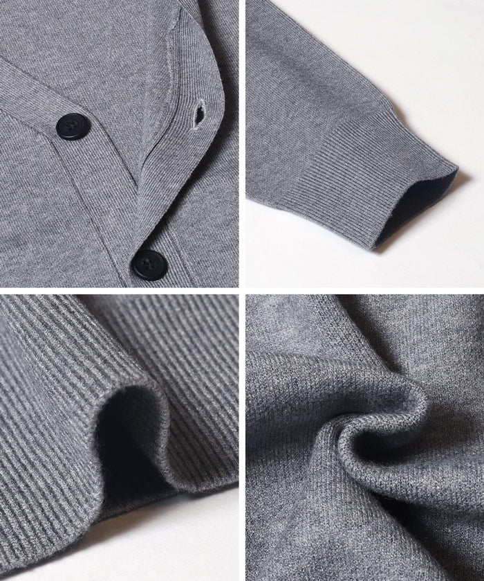 男裝日系V領針織外套 開衫