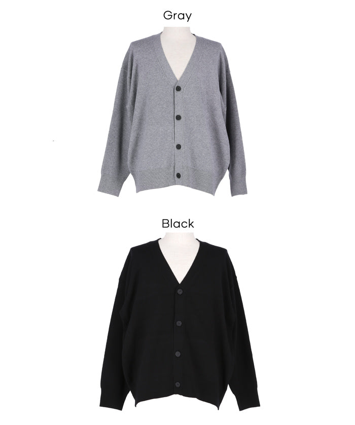 男裝日系V領針織外套 開衫