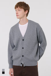 男裝日系V領針織外套 開衫