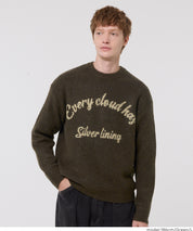 男裝馬海毛風格LOGO針織毛衣