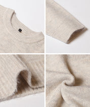 男裝馬海毛風格LOGO針織毛衣