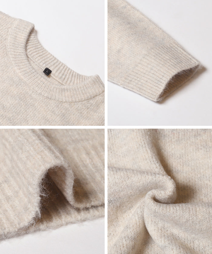 男裝馬海毛風格LOGO針織毛衣