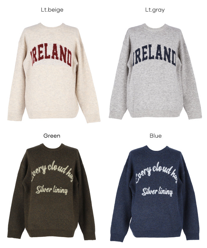 男裝馬海毛風格LOGO針織毛衣