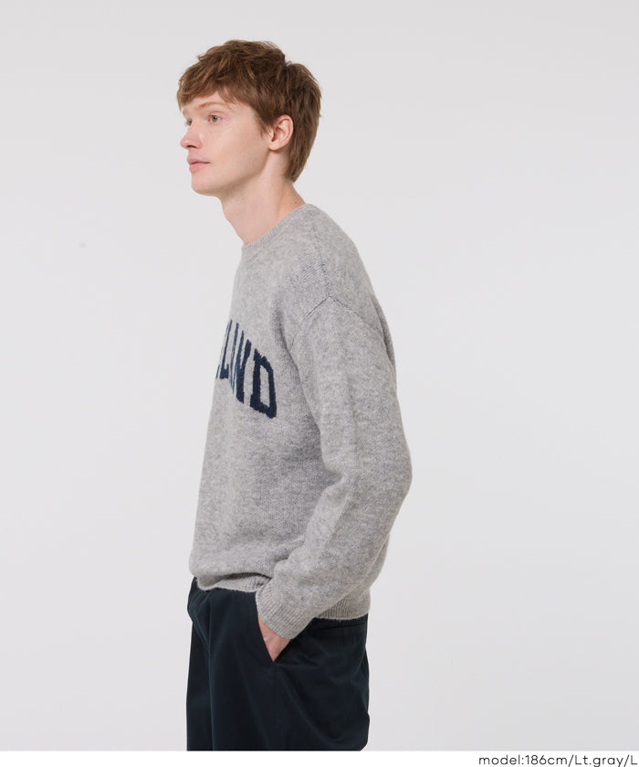 男裝馬海毛風格LOGO針織毛衣