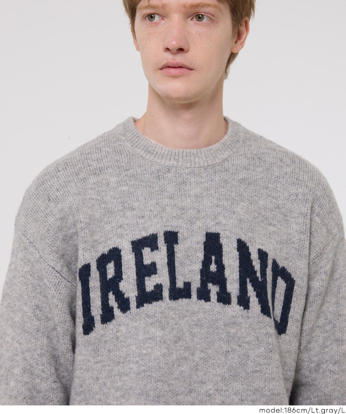 男裝馬海毛風格LOGO針織毛衣