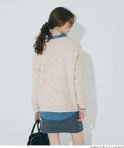 男裝馬海毛風格LOGO針織毛衣