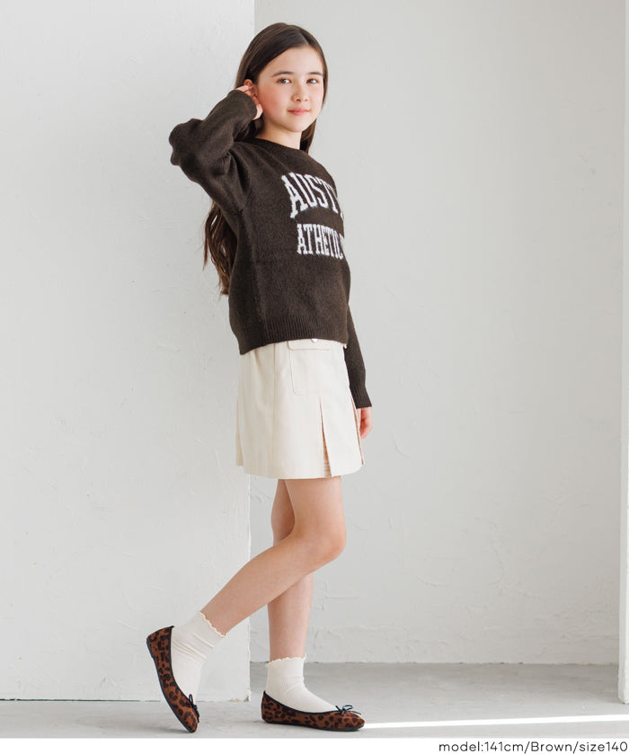 童裝英字LOGO圓領長袖毛衣 親子裝