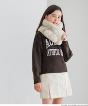 童裝英字LOGO圓領長袖毛衣 親子裝