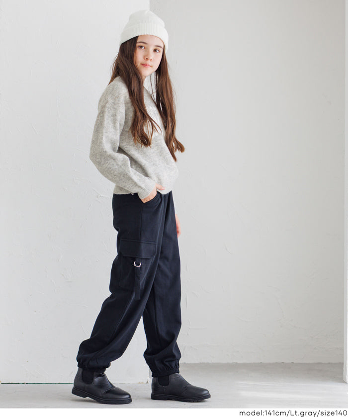 童裝英字LOGO圓領長袖毛衣 親子裝