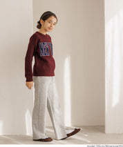 童裝大學風英字LOGO圓領毛衣 親子裝