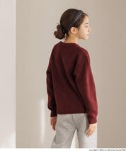 童裝大學風英字LOGO圓領毛衣 親子裝