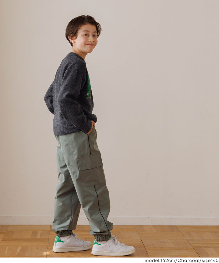 童裝大學風英字LOGO圓領毛衣 親子裝