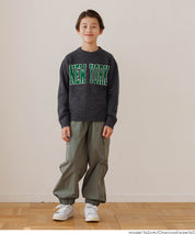 童裝大學風英字LOGO圓領毛衣 親子裝