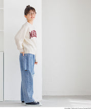 童裝大學風英字LOGO圓領毛衣 親子裝