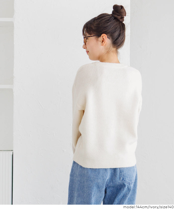 童裝大學風英字LOGO圓領毛衣 親子裝