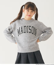 童裝大學風英字LOGO圓領毛衣 親子裝