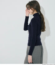 可機洗柔軟針織高領上衣