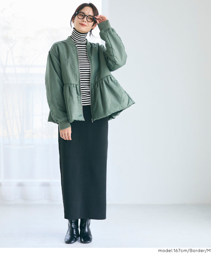 可機洗柔軟針織高領上衣