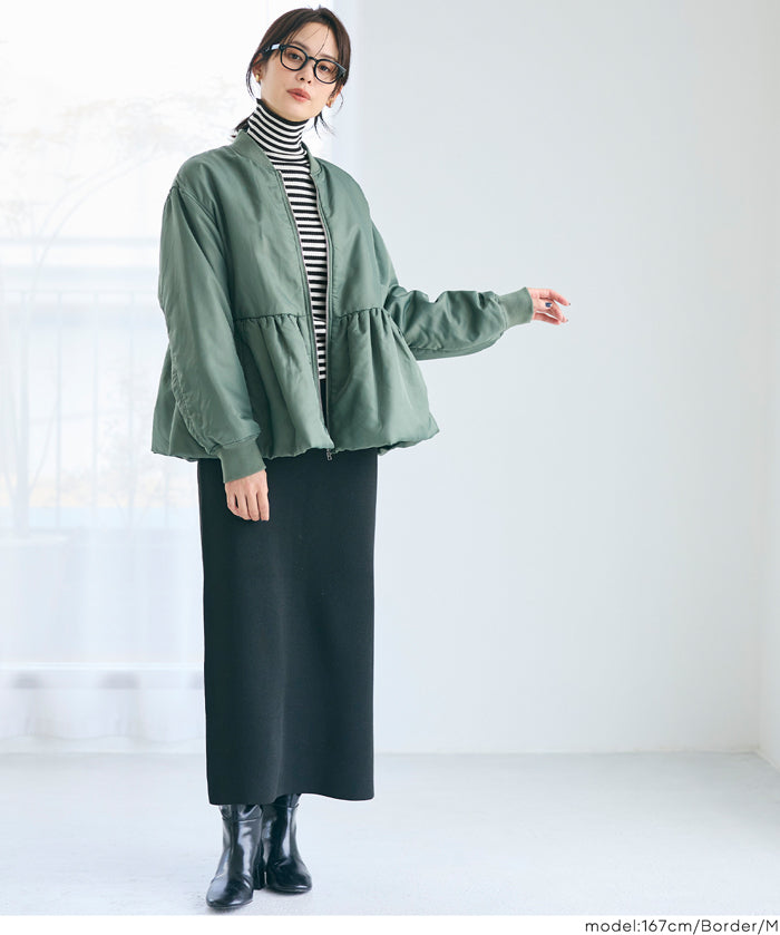 可機洗柔軟針織高領上衣