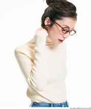 可機洗柔軟針織高領上衣